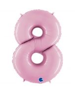 Number 8 Pastel Pink 40"  Foil Balloon Packaged