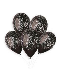 13" Black/White Marble G120 50pcs