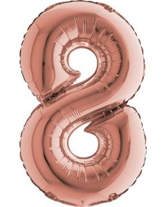 14" Number Rose Gold 8