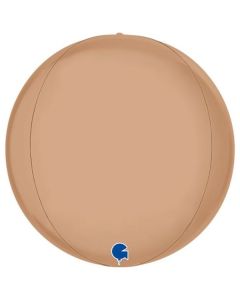 Globe 15"Satin Cream 4D Foil Balloon Packaged