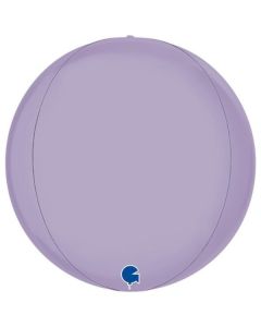 Globe 15"Satin Lilac 4D Foil Balloon Packaged