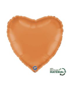 Heart 18" Satin Caramel Packaged Foil Balloon