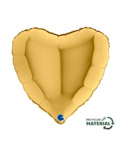 Heart 18"Gold 5 Foil Balloon Packaged