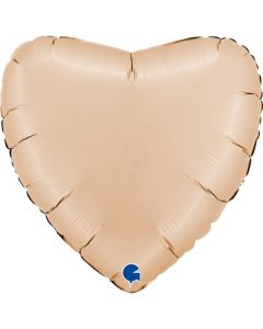 Heart 22" Satin Nude Packaged Foil Balloon