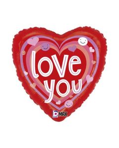 18" Smiley Love Hearts