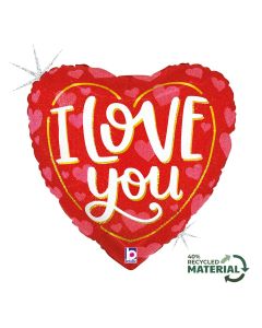 18" Love You Classic Hearts