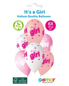 13" It'S A Girl & Bubble #942 GS120 6pcs