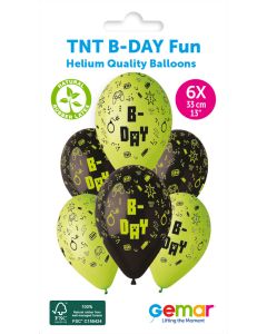 13" Tnt B-Day Fun #1230 GS120 6pcs