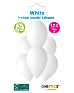 13" White #001 G120 10pcs