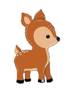 Woodland Deer Foil Balloon Packaged