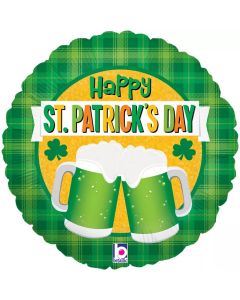 St Patricks Day Green Beer 18" Holographic