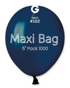 5" Pk1000 Maxi Bag Navy - 020597