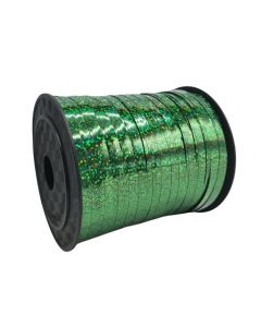 5mm x 250 Metre Holographic Curling Ribbon Green