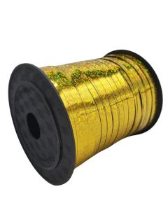 5mm x 250 Metre Holographic Curling Ribbon Gold