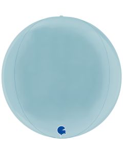 Globe 15"Pastel Blue 4D Foil Balloon Packaged