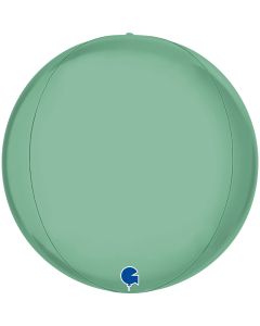 Globe 15"Platinum Tiffany 4D Foil Balloon Packaged