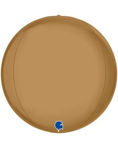 Globe 15"Platinum Champagne 4D Foil Balloon Packaged