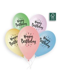 13" (25ct) Happy Birthday Pastel #043,#072,#073,#077,#079 - 930009