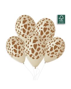 5" (50ct) Animal print ass #084 Latte - 948097