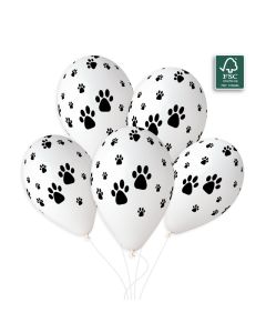 19" (10ct) Big dog paw prints #001 black print - 948325