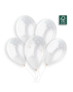 13" (25ct) Chic Dots #000 Crystal with white print - 948462