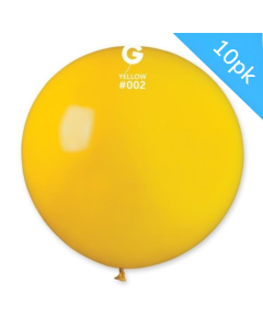 31" Giant Balloons 10pcs Yellow #002 - G30.002.10