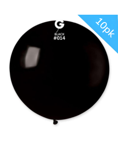 31" Giant Balloons 10pcs Black #014 - G30.014.10