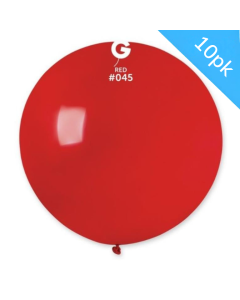 31" Giant Balloons 10pcs Red #045 - G30.045.10