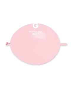 Pk100 6" Latex Balloons Powder Pink #107 - GL6.107.100