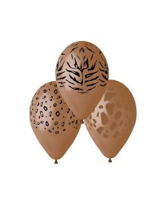 13" (25ct) Animal print ass #076 Mocha - 948165