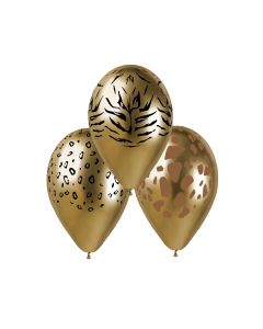 13" (25ct) Animal print ass #088 Shiny Gold - 948196