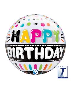 22" Bubble Birthday Black Band - TK00008