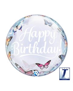 22" Bubble Birthday Soft Butterflies - TK00014