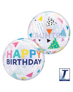 22" Bubble Birthday Rainbow Triangles - TK00016
