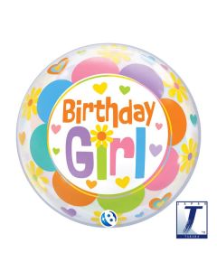 22" Bubble Birthday Girl Flowers - TK00022