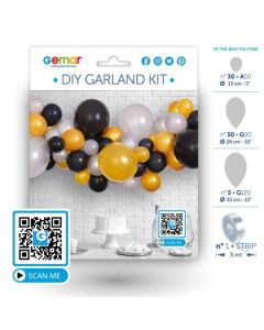 Diy Garland - Kit Black, Silver & Gold