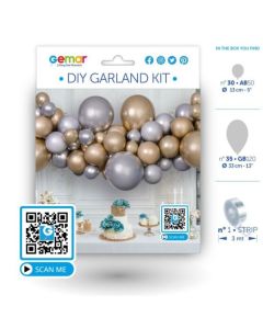 Diy Garland - Kit Shiny Gold & Shiny Silver