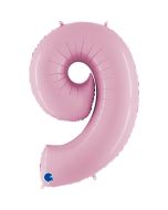 Number 9 Pastel Pink 40"  Foil Balloon Packaged