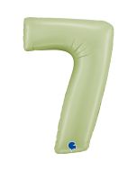 Number 7 Satin Olive Green 40"  Foil Balloon Packaged