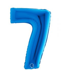 Number 7 Blue 40" Packaged - 007B-P