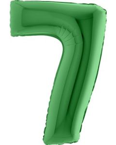 Number 7 Green 40"  Foil Balloon Packaged