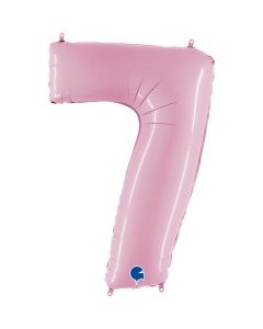 Number 7 Pastel Pink 40" Packaged - 077PP-P