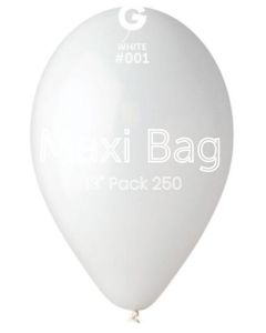 13" Pk250 Maxi Bag White - 120196