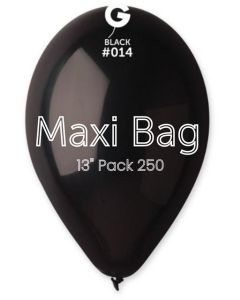 13" Pk250 Maxi Bag Black - 121490