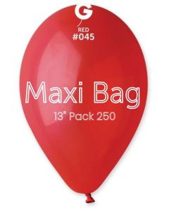 13" Pk250 Maxi Bag Red - 124590