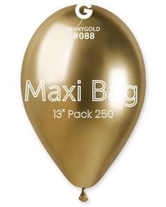 13" Pk250 Maxi Bag Shiny Gold - 28895