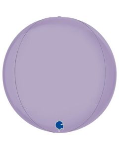 Globe 15"Satin Lilac 4D Foil Balloon Packaged