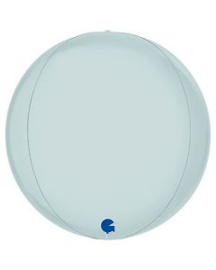 Globe 15" Satin Pastel Blue 4D Packaged - 1574100SPB-P
