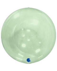 Globe 15"Transparent Green 4D Foil Balloon Packaged