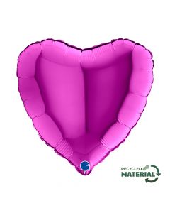 Heart 18"Purple Foil Balloon Packaged